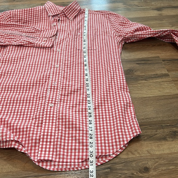 SOUTHERN TIDE MENS BOTTOW DOWN COLLAR T-SHIRT LONG SLEEVE RED CLASSIC FIT Sz M - Picture 8 of 13